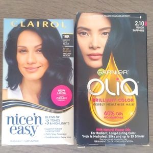 Black Hair Dye Set - Garnier Olia and Clairol Nice'n'Easy